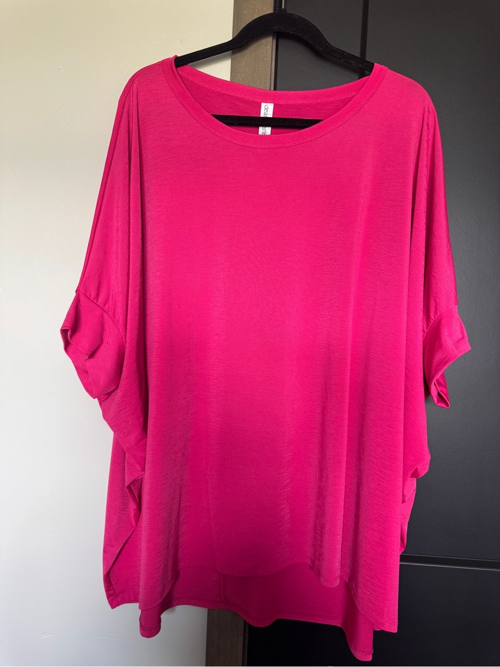 Dear Scarlett brand - Bright Fuchsia Relaxed Dolman Sleeve Tunic